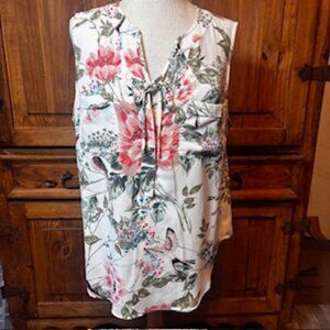 New York & Company - Women’s Floral Sleeveless Blouse - Size XL
